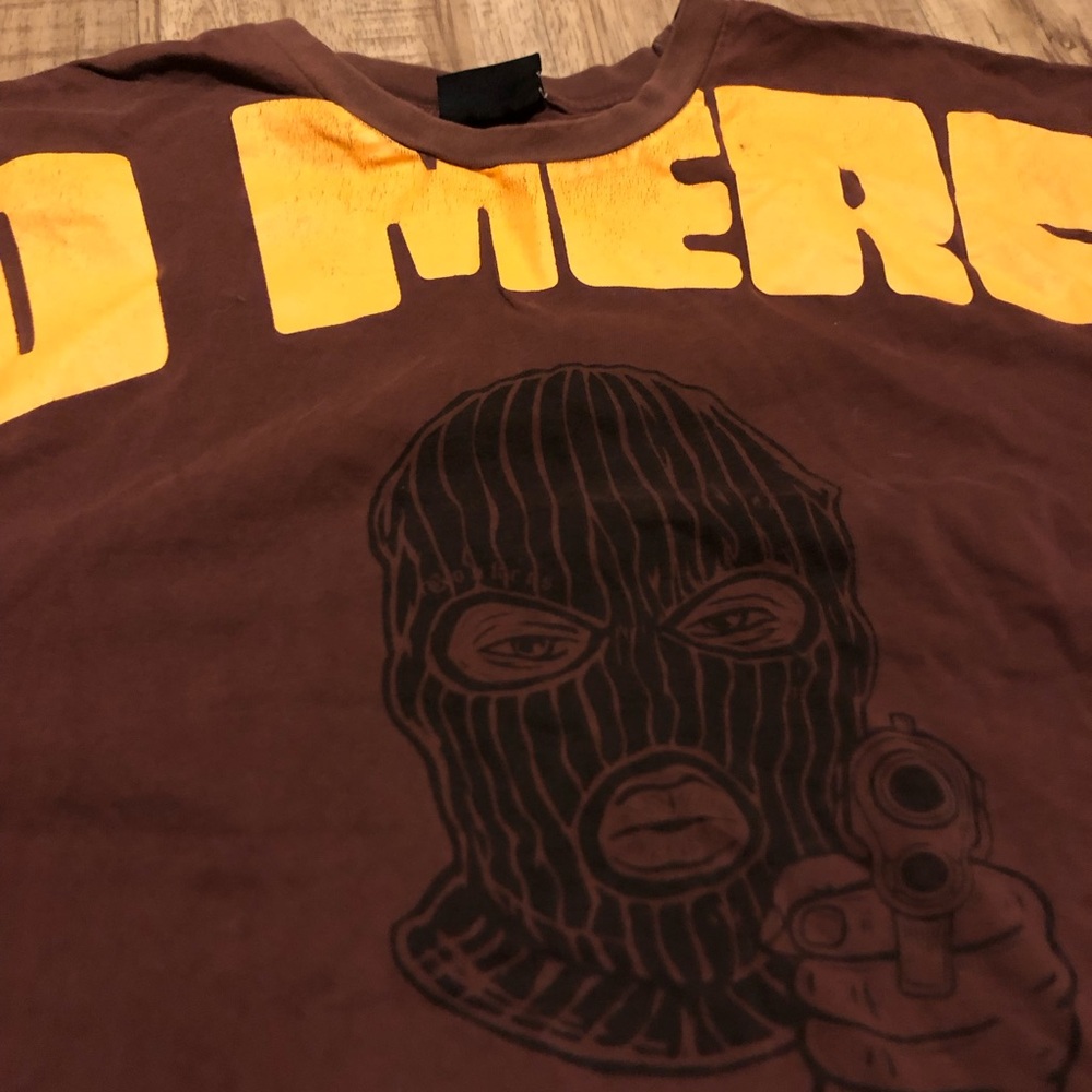 Bonkers Brown Graphic Tee with Yellow & Black Print